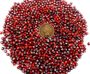 4 Ounces Original Hudson Bay White Heart African Trade Beads size 7/0 MIX C - Picture 1 of 1