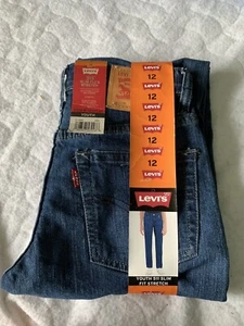 *NWT*Levis 511 Slim Flex Stretch Blue Jeans Waistband Adjustable Youth Size 12 - Picture 1 of 5
