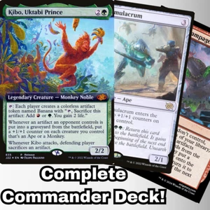 MTG Commander EDH Deck Kibo, Uktabi Prince 100 Cards Custom Deck Monkeys & Apes - Picture 1 of 10
