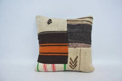 18"x18" Beige Pillow Case, Boho Pillow, Home Decor Pillow, Gift Pillow - Image 1 of 4