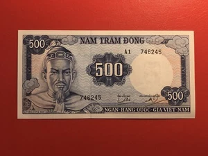 Vietnam South 500 Dong 1966 Pick 23a UNC - GEM UNC - Prefix A1 - Rare - Picture 1 of 2