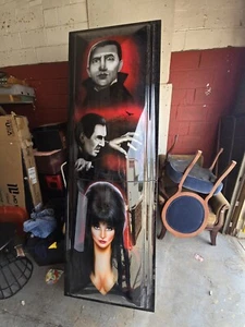 elvira mistress of the dark Airbrush Casket Coffin - Picture 1 of 3