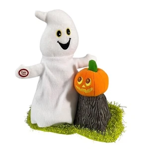 HALLMARK Halloween Ghost And Pumpkin Animated Singing lights Plush Decor 10.5🎥 - Picture 1 of 4