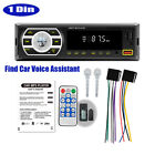 Single Din LCD Car Stereo FM Radio Bluetooth MP3 Player Dash Unit USB AUX 12V