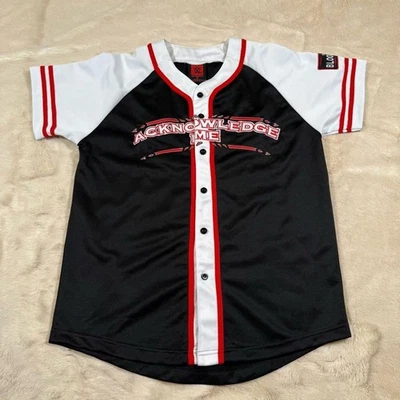 Camiseta deportiva de béisbol WWE Roman Reigns Aknowledge Me BLOODLINE con botones talla M Foto 1 de 4