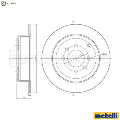 2x BRAKE DISC 23-0431C FOR PEUGEOT DHW /DHX 1.9L LFY /LFX /LFZ /L6A 1.8L 4cyl - Image 1 of 4