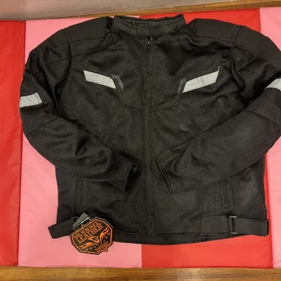 Milwaukee Leather MPM1730 Black Padded Textile Motorcycle Jacket Size XL NWT - Image 1 of 4