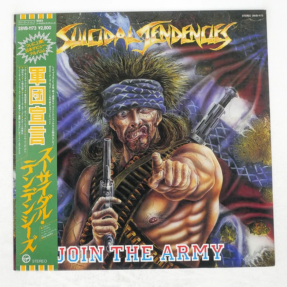 SUICIDAL TENDENCIES JOIN THE ARMY VIRGIN 28VB1173 Japan OBI INSERT VINYL LP Foto 1 de 1