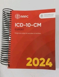 ICD-10-CM Expert 2024 Code Book | AAPC Spiral Bound | UNMARKED Diagnosis Codes - Imagen 1 de 3