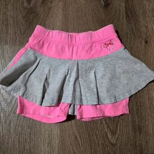 Disney Minnie Mouse Girls Skirt Built In Shorts Pink & Gray Size 4 XS - Picture 1 of 5