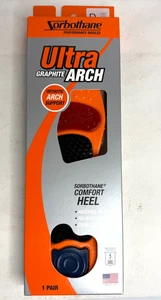Plantillas Sorbothane Ultra Graphite Arch Talla D - Para hombres 8-9 Para mujeres 10.5-11.5 EE. UU. - Imagen 1 de 4
