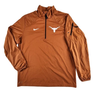 Pulôver masculino Texas Longhorns grande NCAA futebol Nike Dri Fit quarto de zíper - Imagem 1 de 4