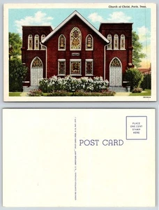 Postal X195 de la Iglesia de Cristo de París Tennessee - Imagen 1 de 1