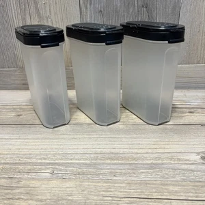 Tupperware Modular Mates Spezie Shaker 1 Tazza Set di 3 Guarnizioni Nere 1846 1846D - Foto 1 di 3