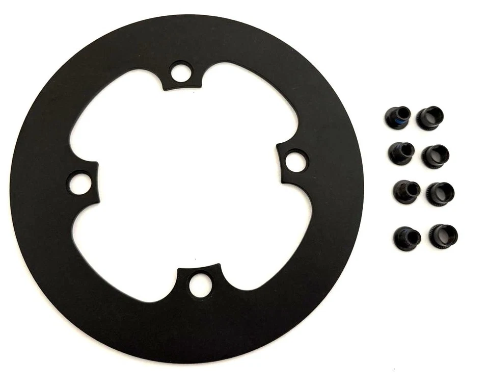 Cubierta protectora de anillo de cadena de bicicleta de aluminio ligero para 104 mm para BCD 167 mm Foto 1 de 4