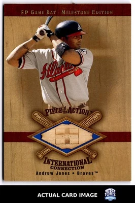 2001 SP Game Bat Milestone Edition #I-AJ ANDRUW JONES Atlanta Braves MEM NM - Image 1 of 4