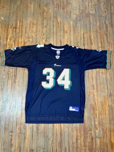Vintage Miami Dolphins Jersey Mens L Blue Reebok NFL Football Ricky Williams #34 - Imagen 1 de 13