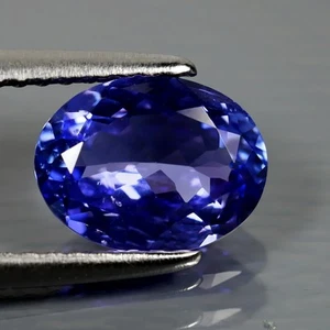 1.55 ct Very good Oval Cut (9 x 7 mm) Tanzania Bluish Violet Tanzanite Gemstone - Picture 1 of 2