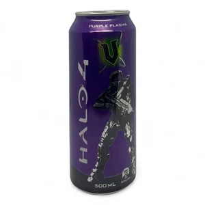 Halo V Energy Drink EMPTY Purple Plasma 500ml Can AU/NZ Exclusive Promo Display - Picture 1 of 14