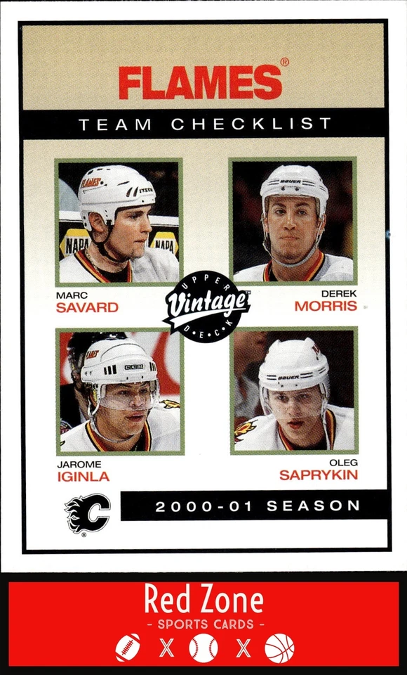 2001-02 Upper Deck Vintage - #43 Flames Checklist NM Set Break. - Image 1 of 2