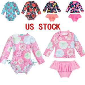 Bebé Niñas Tankini Traje de Baño 2 Piezas Estampado Floral Trajes de Baño Camisa Parte Inferior - Imagen 1 de 60