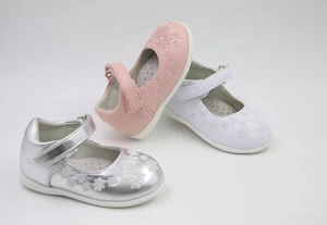 BALLERINE bimba (19-24) bianche rosa argento eleganti battesimo matrimonio - Afbeelding 1 van 1