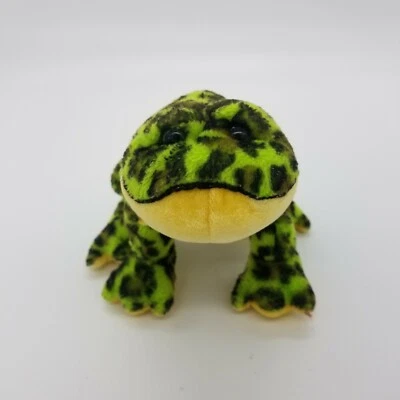 Gantz Bull Frog Webkins Plush HM114  Stuffed Toy Animal Green Yellow Spotted - Image 1 of 4