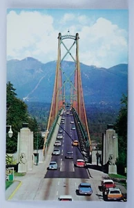 Unposted Postcard Color Lions Gate Bridge Vancouver Harbour Grouse Mountain  - Picture 1 of 2
