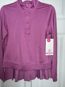 $59 NWT 90 Degree Opera Mauve Tennis Pullover & Skirt 2 pcs Set Sz L (12) - Picture 1 of 13