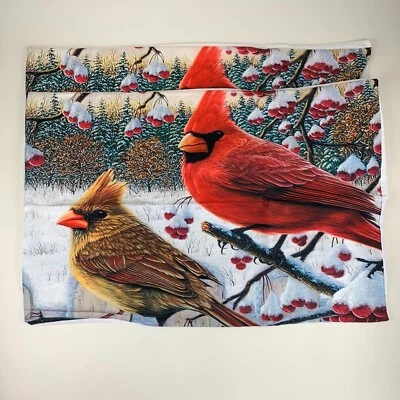 Juego de edredón de cama Cardinal Bird tamaño completo cama acebo bayas Navidad 3 piezas Foto 1 de 4