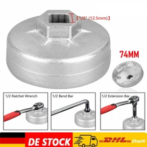 Ölfilterschlüssel Ölfilterkappe für VW Porsche Mercedes BMW AUDI Opel 74 mm x 14 - Bild 1 von 11