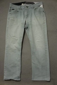 Volcom Jeans Men 34 Gray Denim Straight Leg Sakte - Picture 1 of 14