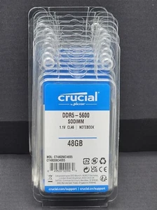 Crucial DDR5 48GB 262-Pin DDR5 SO-DIMM 5600 (PC5 44800) Laptop memory - Picture 1 of 2
