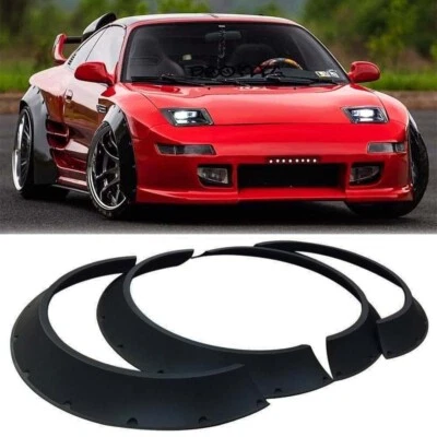 Arcos de rueda extra anchos para guardabarros flexibles negros 4 piezas para Mazda RX-7 Touring Foto 1 de 4