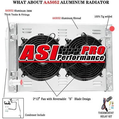 3Row Radiator&Shroud Fan&Condenser for Infiniti G35 3.5L,G37 3.7L G25 2.5L 08-13 Foto 1 de 4