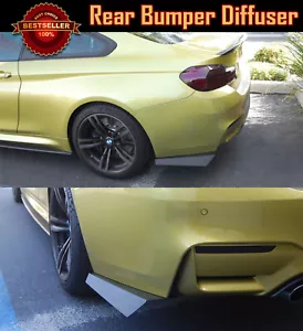 21" Rear Bumper Aero Apron Fin Splitter Diffuser Valence Spats Winglet For BMW - Foto 1 di 12