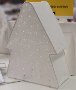 Ikea STRÅLA Table Lamp Christmas Tree Shaped White 12 5/8" New - Picture 1 of 8