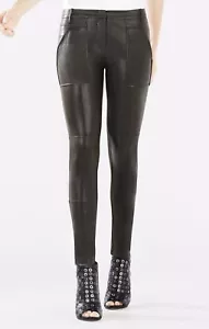 NUOVO LEGGINGS CARGO BCBG MAXAZRIA CONNOR ECOPELLE DTP2E641/M772A TAGLIA M - Foto 1 di 4