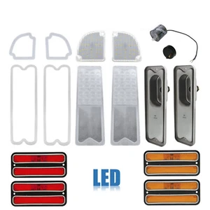 67-72 Chevy GMC Truck LED Clear Tail & Back Up Light w/ Side Marker Lenses Set - Picture 1 of 11