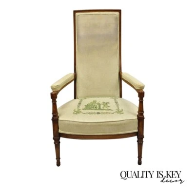 Sillón tapizado vintage italiano Hollywood con respaldo alto Foto 1 de 4