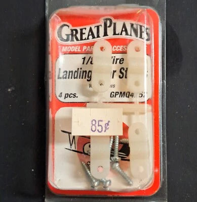 Original Great Planes FF RC Airplane Part #4252 Landing Gear Straps For 1/8" 4pc - Image 1 of 2