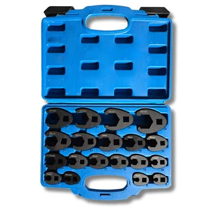 Juego de Llaves Crowfoot 1/2 y 3/8 Hexagonales Abiertas 8 – 32mm 19pc - Imagen 1 de 4