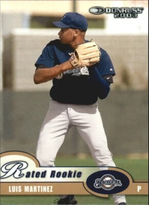 2003 Donruss Milwaukee Brewers Baseball Card #49 Luis Martinez RR - Image 1 of 2