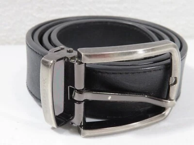 Camiseta Lee cinto de couro preto masculino 30 fivela tom prata - Imagem 1 de 4