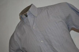 40326 Vintage Brooks Brothers Dress Shirt Blue Striped Size Large Mens - Picture 1 of 7