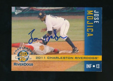 2011 Multi-Ad Charleston RiverDogs Jose Mojica Signed Auto autograph tough