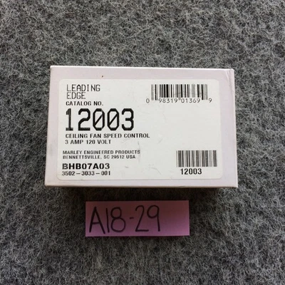 CONTROL DE VELOCIDAD VENTILADOR DE TECHO LEADING EDGE 12003 *NUEVO EN CAJA* Foto 1 de 4