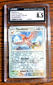 Talonflame Reverse Holo #123 - CGC NM/MINT+ 8.5 - SV Stellar Crown - Pokemon TCG - Picture 1 of 3