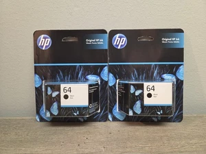 2 Stück Original HP 64 Schwarz Tintenpatronen Ablaufdatum 1/2026 - Bild 1 von 3