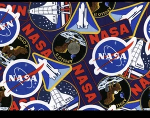 Mad Ehgine NASA Cotton Fabric Precut 1 Yard/36" x 43" DIY Sew Sewing Craft - Picture 1 of 4